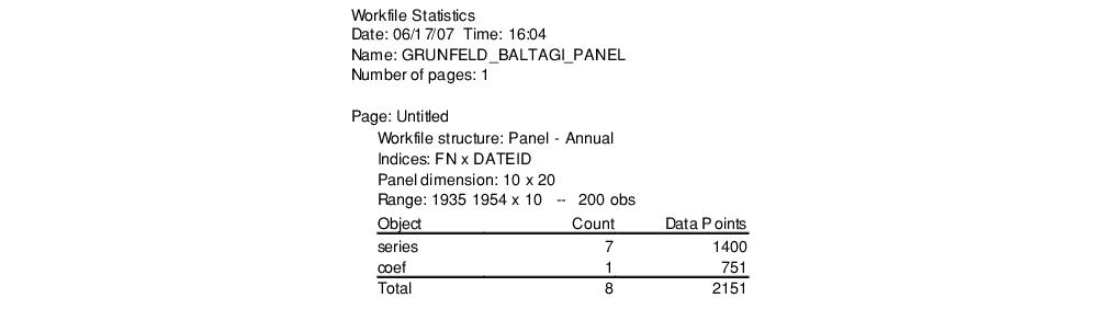 Eviews Help Panel Workfile Information