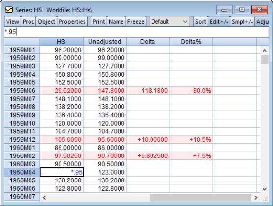 Eviews Help Series Adjust
